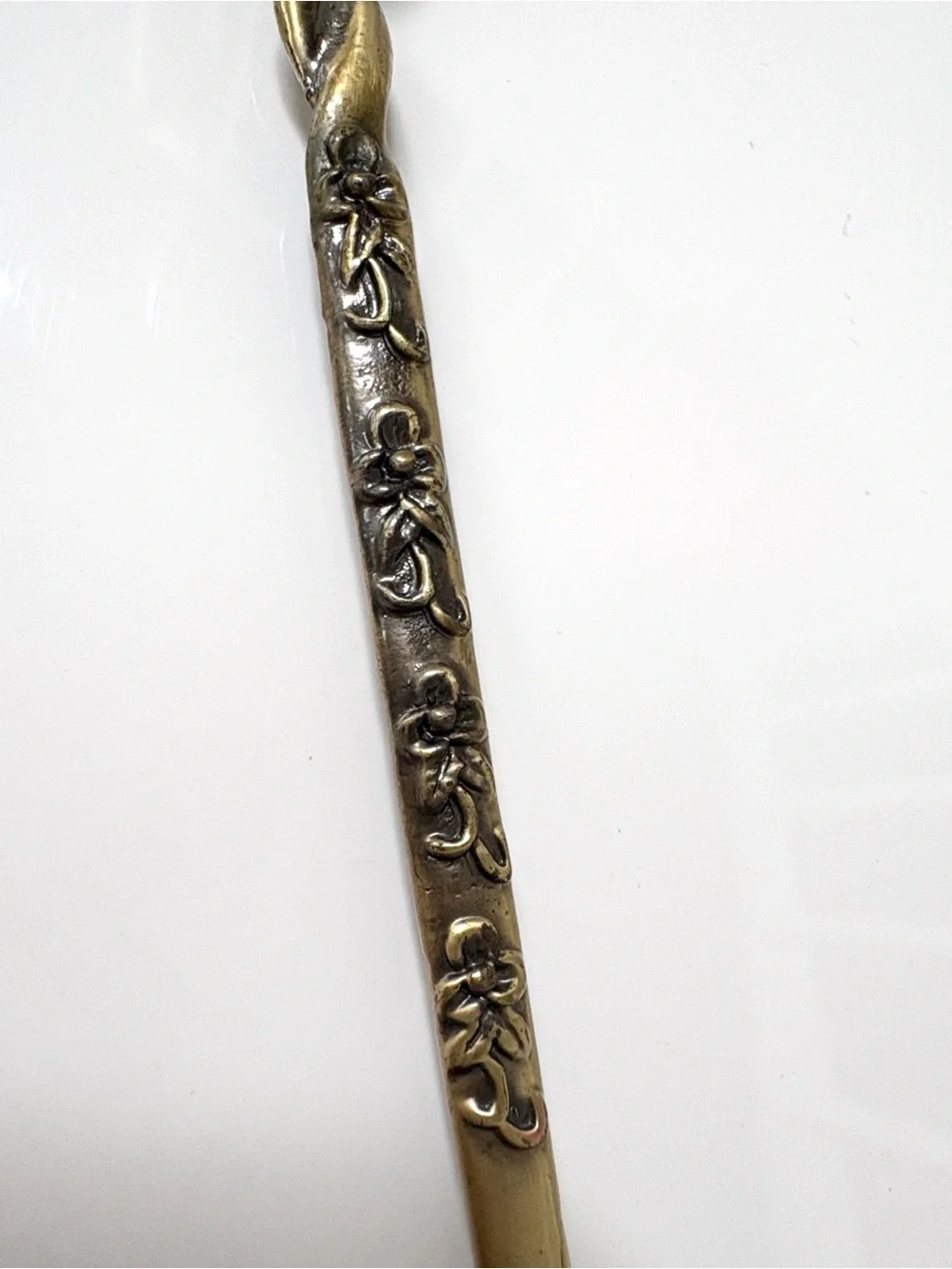 Antique Gold Floral Jeweled Hair Stick